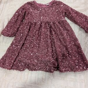Sparkling Pink Sequin Kids Dress